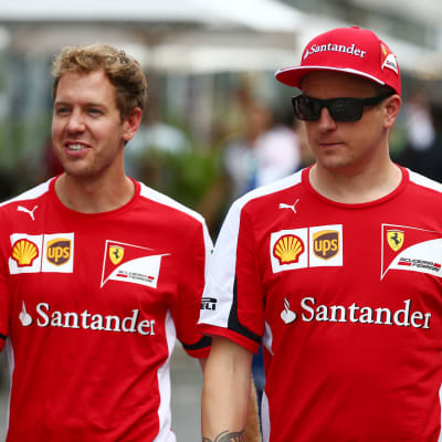 Sebastian Vettel och Kimi Räikkönen, hösten 2015.