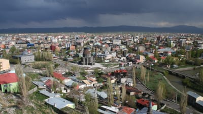 Vy över den turkiska staden Kars