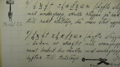 Utdrag ur Maximilian Stejskals handskrivna material till en doktorsavhandling om manliga friluftslekar.