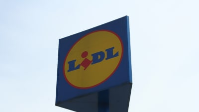 Skylt på taket av Lidl