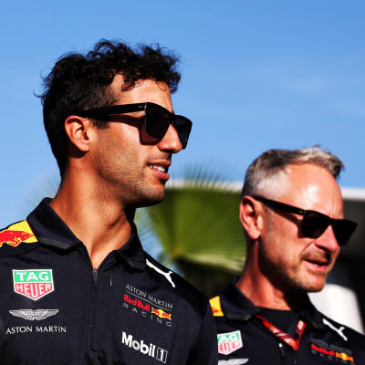 Daniel Ricciardo med Jonathan Wheatley från Red Bull Racing.