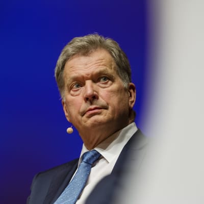 Sauli Niinistö fotograferad i Uleåborg den 10 januari.
