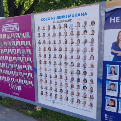 Valaffisch för Kristdemokraterna i Helsingfors