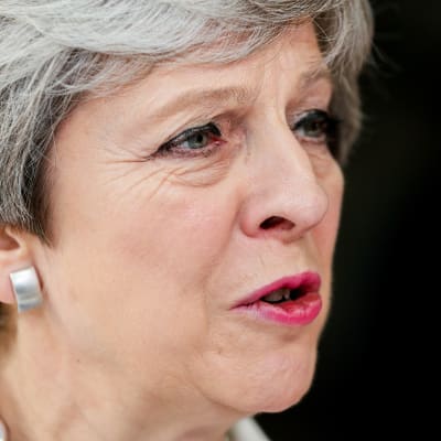 Storbritanniens premiärminister Theresa May på EU-toppmöte i Bryssel 23.6.2017
