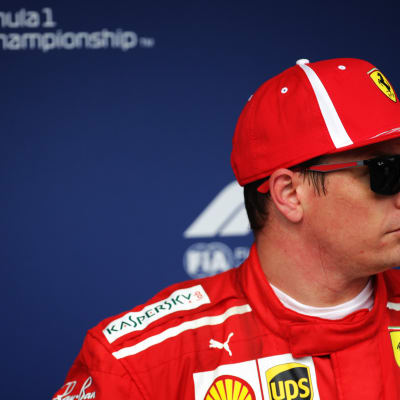 Kimi Räikkönen kör för Ferrari.