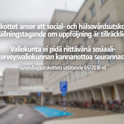 Bild på Vasa centralsjukhus med text på.