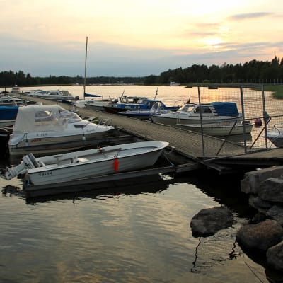 Småbåtsplatser i Storviken i Vasa.