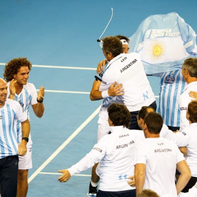 Argentiina juhlii voittoa.