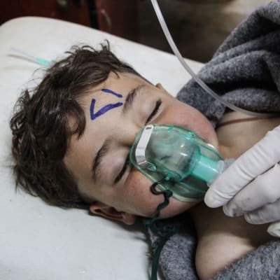Offer för misstänkt gasattack i Syrien