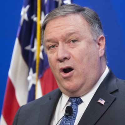 USA:s utrikesminister Mike Pompeo höll sitt tal om USA:s nya Iran-strategi inför den konservativa tankesmedjan Heritage Foundation i Washington på måndagen den 21.5.