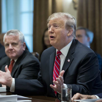Trump sade under ett regeringssammanträde i Vita huset att han inte är nöjd, men att statsapparaten inte stängs igen 