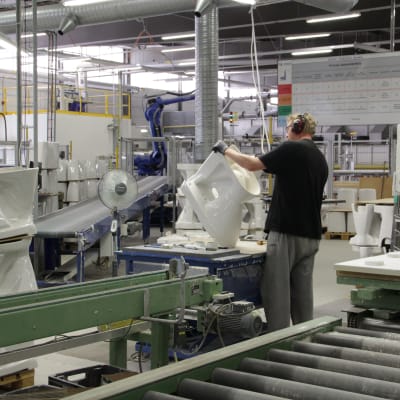 Toalettproduktion på Ido badrum