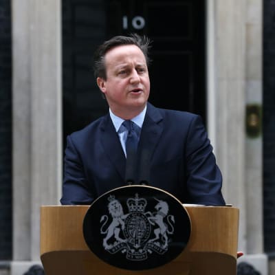 Storbritanniens premiärminister David Cameron i London den 20 februari 2016.