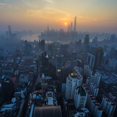 Utsikt över Shanghai.