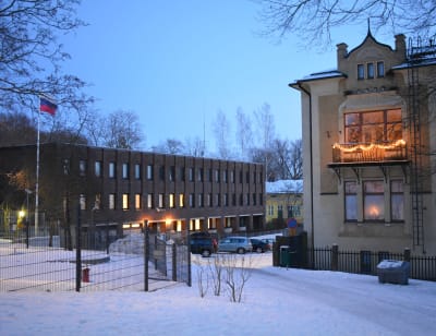 Rysslands konsulat i Åbo vintertid. 