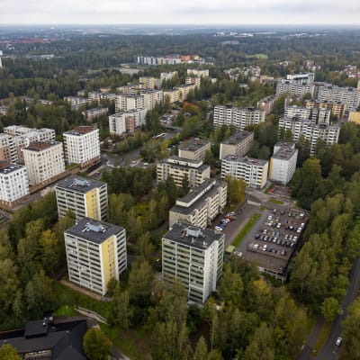 Ilmakuva Vantaan Hakunilasta alkusyksystä.