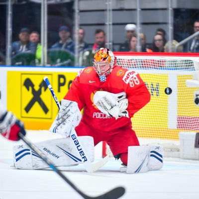 Andrej Vasilevskij  i hetluften mot Tjeckien.