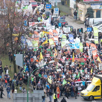 Demonstration under klimatkonferensen i Katowice (pro-klimat).