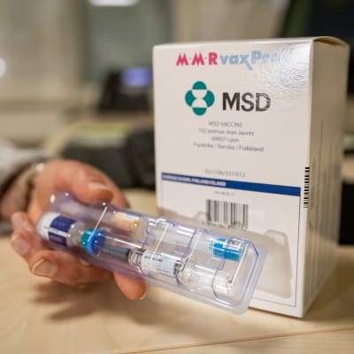 Förpackning för MPR-vaccin.