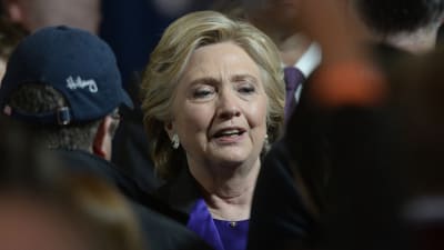 Hillary Clinton efter hennes förlusttal i New York 9.11.2016