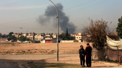 Strider rasar inne i Mosul 27.11.2016.