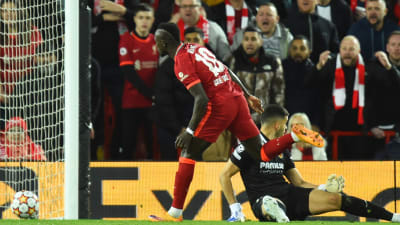 Sadio Mané gjorde 2–0-målet mot Villarreal.
