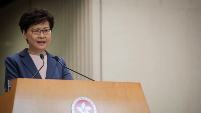 Hongkongs regeringschef Carrie Lam.