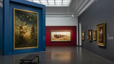 Bild på Ilja Repin-utställningen på Ateneum.
