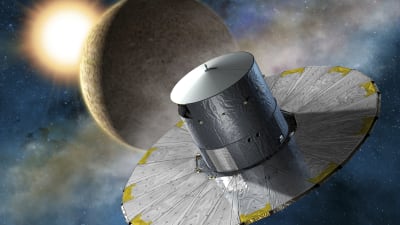 animerad bild på satellit i rymden