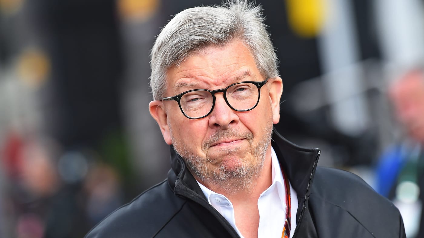 Ross Brawn looks into the camera.
