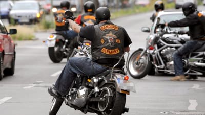 Tyska medlemmar av motorcykelklubben Bandidos