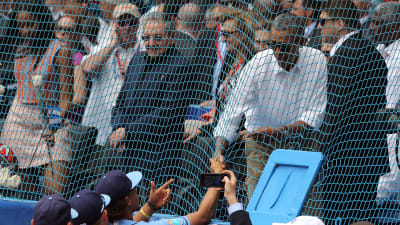 Barack Obama på baseballmatch på Kuba.