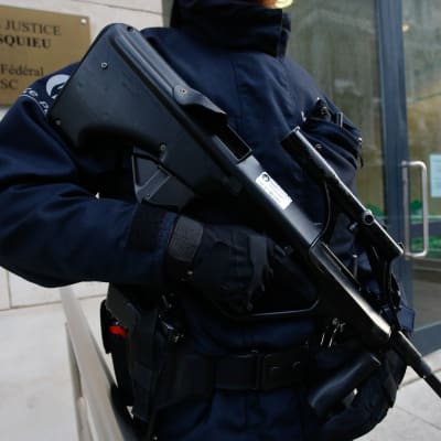 Belgisk polis i Bryssel.