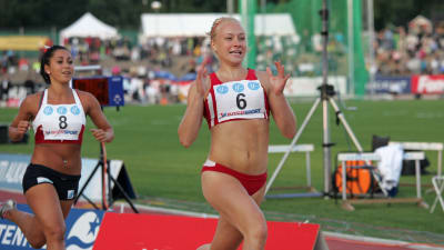 Ella Räsänen vinner FM-guld på 100 meter 2011.