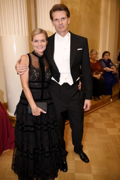 Marcus Grönholm och Teresa Grönholm på slottsbalen.
