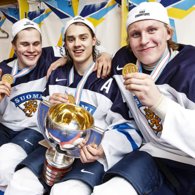 Jesse Puljujärvi, Sebastian Aho och Patrik Laine