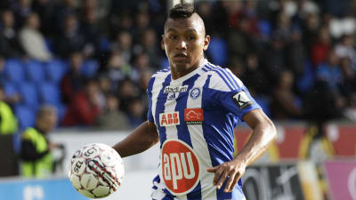 HJK:s anfallare Alfredo Morelos.