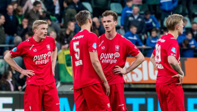 Richard Jensen och Fredrik Jensen fick spela en match tillsammans i Twente.