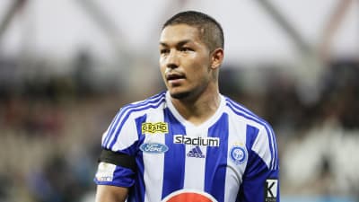 Moshtag Yaghoubi spelade för HJK säsongen 2018.