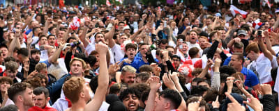 England fans celebrate.