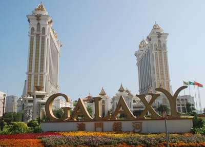 Fasaden till casinot Galaxy i Hongkong. 