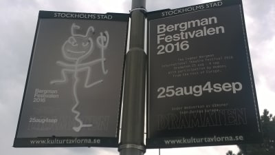 Reklamaffisch för Bergmanfestivalen.