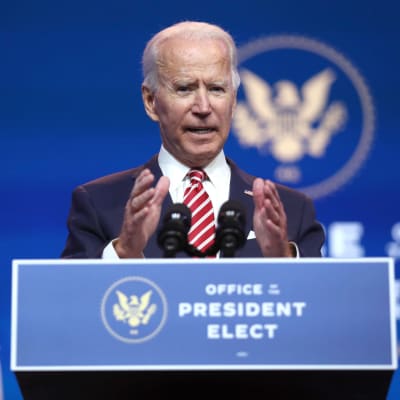 Joe Biden talar om ekonomi i Wilmington, Delaware 16.11.2020