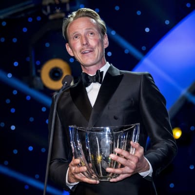 Peder Fredricson tar emot Jerringpriset.