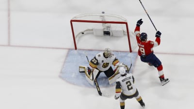 Matthew Tkachuk firar ett mål i NHL.