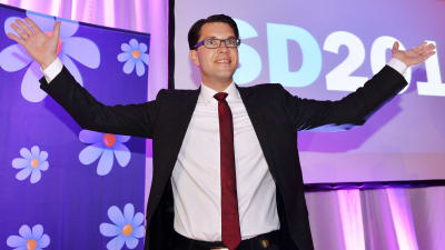 Sverigedemokraternas ordförande Jimmie Åkesson 14.9.2014