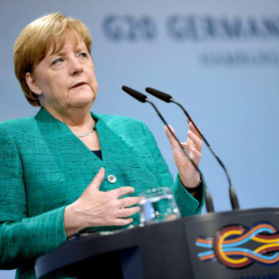 Angela Merkel kungör slutdokument från G20-mötet i Tyskland