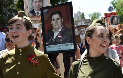 Segerdagsparad i Bisjkek, Kirgizistan, 2019.