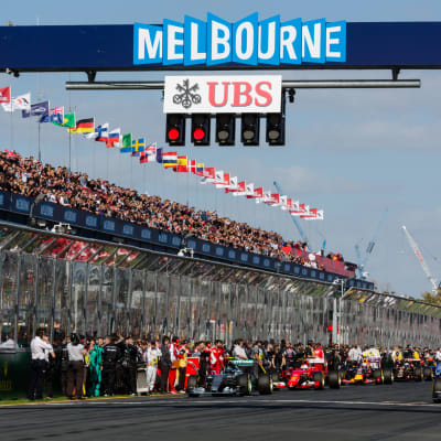 Inför starten på Australiens F1-GP i Melbourne 2015.