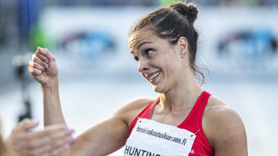 Maria Huntington vid en tävling 2019.